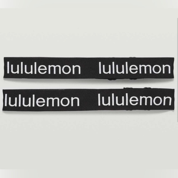 LULULEMON Hold Your Own Black & White Headbands Adjustable One Size (Two pieces) - Picture 2 of 14